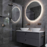 LED Spiegel Rund | Wandschalter-Steuerung | Neutralweißes Licht - Reyze Seria Edge Model 8